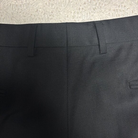 Canali Mens Wool Pleated Dress Pants Black Trousers 54IT w36 Made In Italy NWOT - Picture 10 of 15